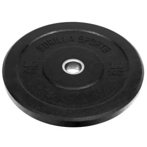 Gorilla Sports Záťažový kotúč, čierny, 10 kg