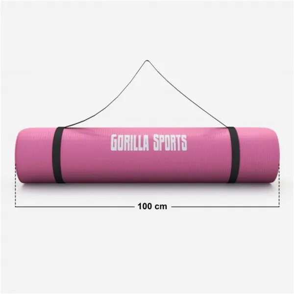 Gorilla Sports Podložka na jogu, 190 x 100 cm, ružová