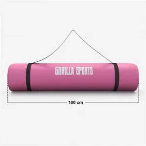 Gorilla Sports Podložka na jogu, 190 x 100 cm, ružová