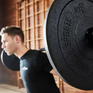 Gorilla Sports Záťažový kotúč, čierny, 10 kg