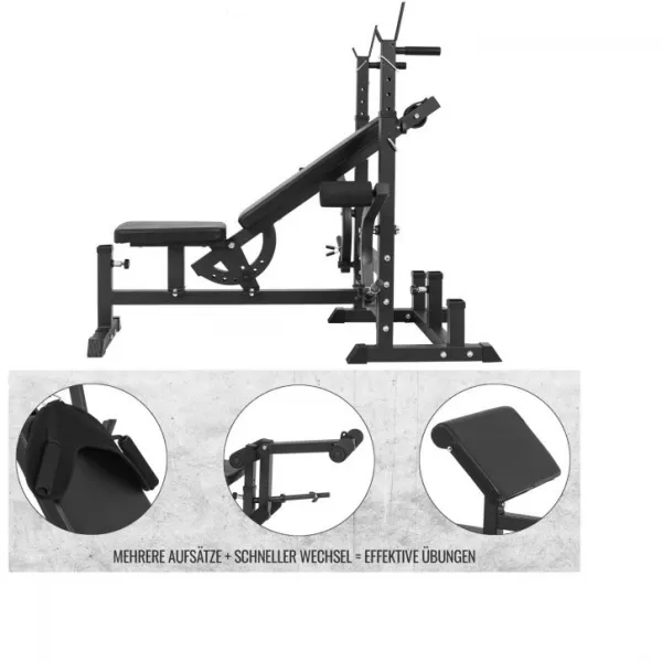Gorilla Sports Posilňovacia stanica so závažím 105 kg, čierna