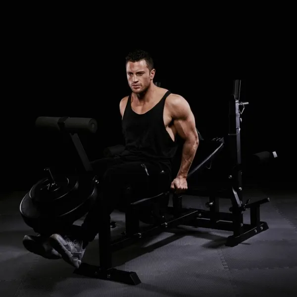 Gorilla Sports Posilňovacia stanica so závažím 105 kg, čierna