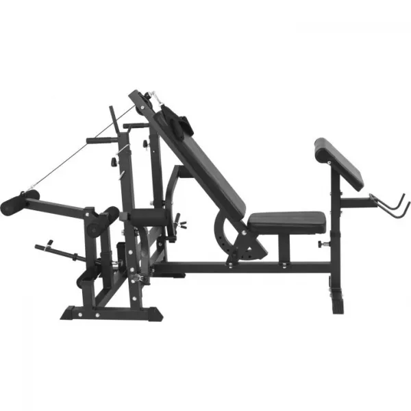 Gorilla Sports Posilňovacia stanica so závažím 105 kg, čierna