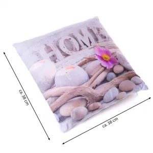 Nexos 68494 Dekoračný vankúš s LED osvetlením Domov - 38 x 38 cm