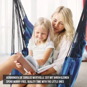 MIADOMODO Závesné hojdacie kreslo, modré, dovnútra aj von