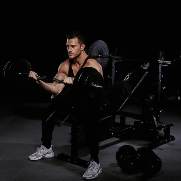 Multifunkčná lavica Universal Multi Gym s plastovými činkami