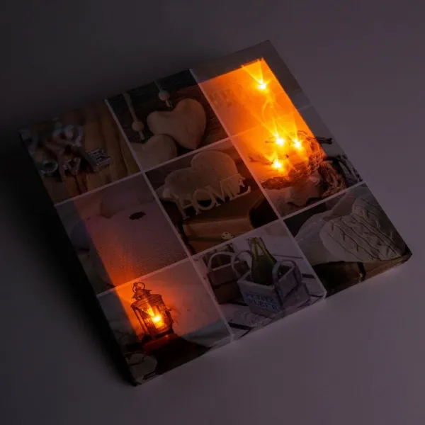 Nexos 70062 Nástenná maľba Home - 5 LED, 30 x 30 cm