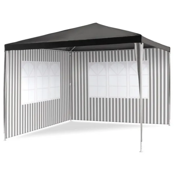 Garthen 71372 Záhradný párty stan - antracit, 3 x 3 m + 2 bočnice