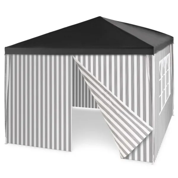 Garthen 71374 Záhradný stan + 4 bočnice - 3 x 3 m, antracit