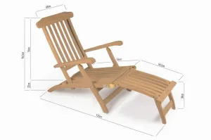 Divero 2203 Lehátko z eukalyptového dreva
