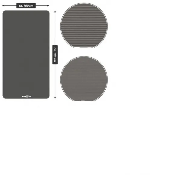 MAXXIVA 81581 Podložka na jógu, sivá, 190 x 100 x 1,5 cm