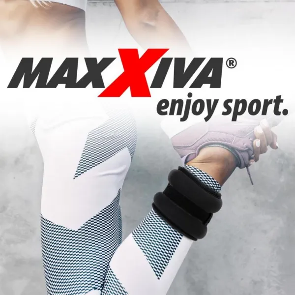 MAXXIVA 85018 Záťažové manžety 2 x 0,5 kg, čierne