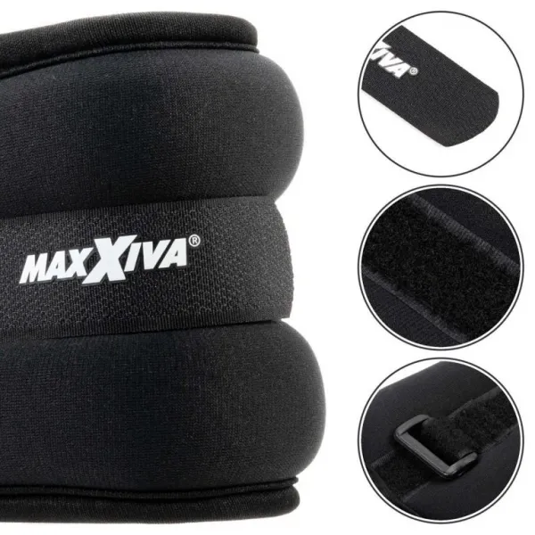 MAXXIVA 85018 Záťažové manžety 2 x 0,5 kg, čierne