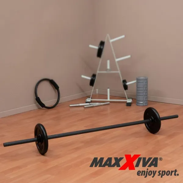 MAXXIVA 86693 vzpieračská tyč na nakladanie,hviezdica,čierna,160cm