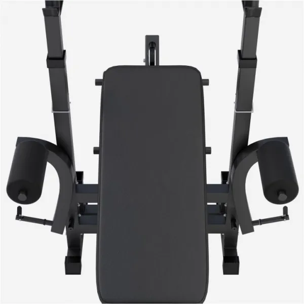 Gorilla Sports Sada posilňovacej lavice + nakladací set, čierna