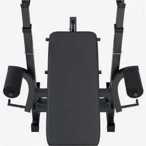 Gorilla Sports Sada posilňovacej lavice + nakladací set, čierna