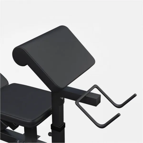 Gorilla Sports Sada posilňovacej lavice + nakladací set, čierna