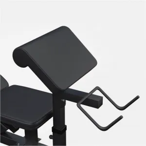 Gorilla Sports Sada posilňovacej lavice + nakladací set, čierna