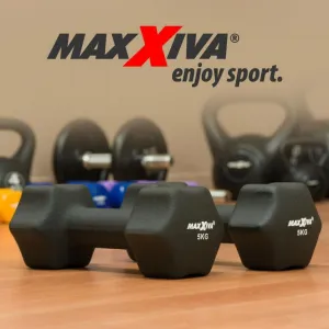 MAXXIVA 84984 sada činiek s neoprénovým poťahom 2x 5 kg, čierna