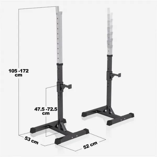 Gorilla Sports Stojan na veľkú tyč, polohovateľný, 160 cm