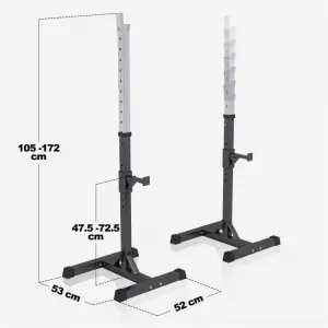 Gorilla Sports Stojan na veľkú tyč, polohovateľný, 160 cm