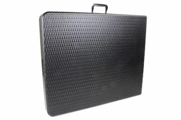 Garthen 39509 Záhradný set lavice a stôl v ratanovej optike - čierna