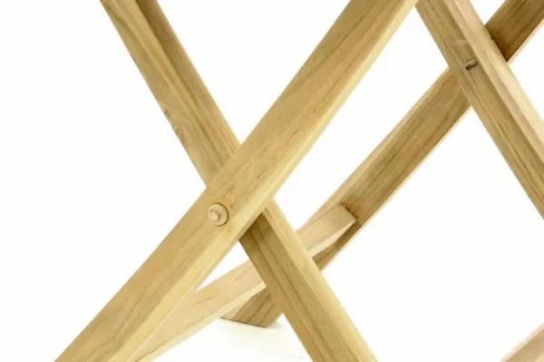 Divero 47268 Skladací stolík - teakové drevo - 100 cm