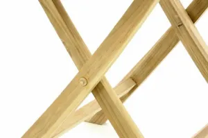 Divero 47268 Skladací stolík - teakové drevo - 100 cm