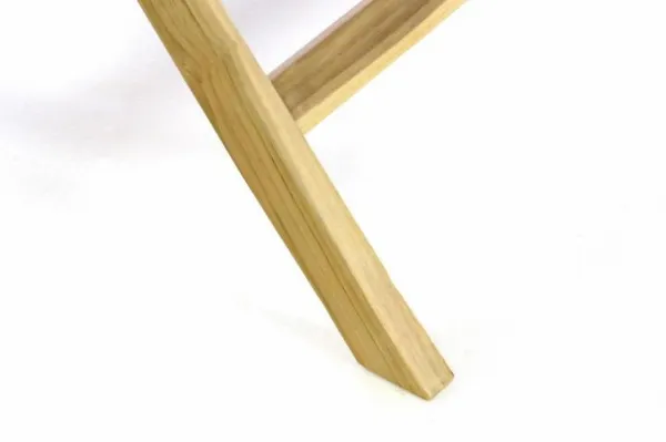 Divero 47268 Skladací stolík - teakové drevo - 100 cm