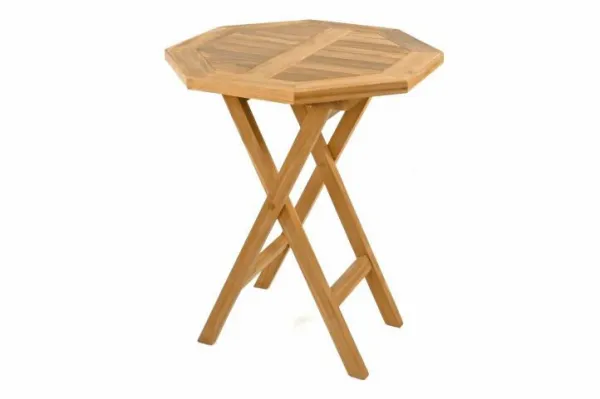 Divero Gardenay 339 Luxusný balkónový set z tíkového dreva, 1 stôl + 2 skladacie stoličky