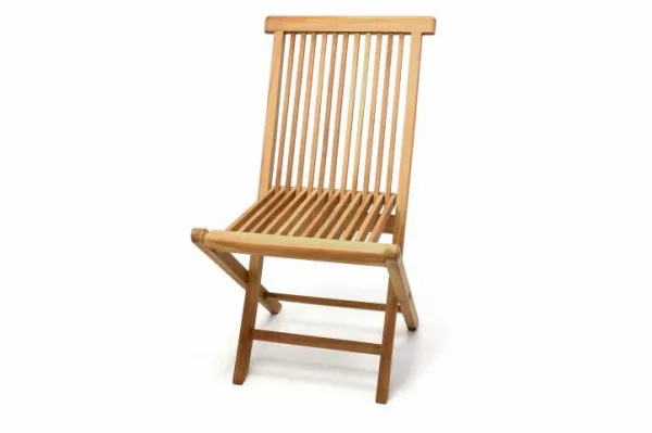 Divero Gardenay 339 Luxusný balkónový set z tíkového dreva, 1 stôl + 2 skladacie stoličky