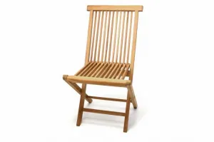 Divero Gardenay 339 Luxusný balkónový set z tíkového dreva, 1 stôl + 2 skladacie stoličky