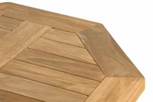 Divero Gardenay 339 Luxusný balkónový set z tíkového dreva, 1 stôl + 2 skladacie stoličky