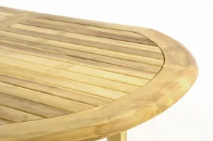 Divero 47273 Záhradný oválny stôl - roztahovateľný - 170/230 cm