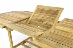 Divero 47273 Záhradný oválny stôl - roztahovateľný - 170/230 cm