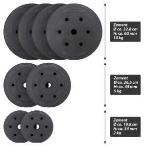 MAXXIVA 90684 obojručný činkový set, 60,5 kg, 8 závaží