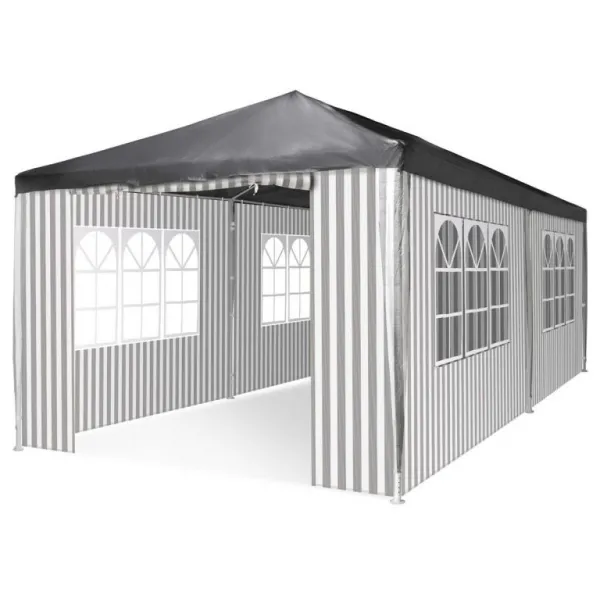 Garthen 71702 Záhradný párty stan - 3 x 6 m, antracit + 6 bočníc