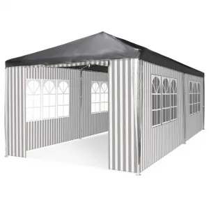 Garthen 71702 Záhradný párty stan - 3 x 6 m, antracit + 6 bočníc