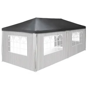 Garthen 71702 Záhradný párty stan - 3 x 6 m, antracit + 6 bočníc