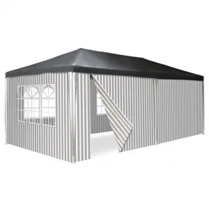 Garthen 71702 Záhradný párty stan - 3 x 6 m, antracit + 6 bočníc