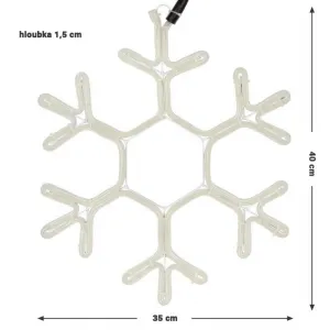 Nexos 86222 Vianočná svetelná snehová vločka, 360 LED, studeno biela
