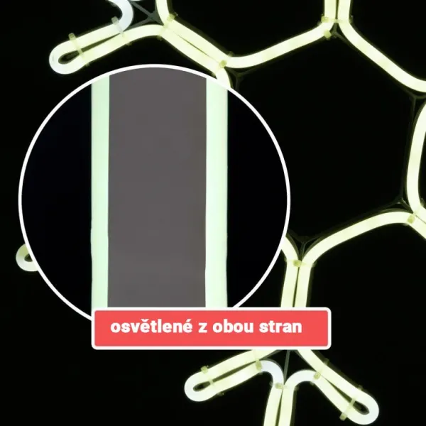 Nexos 86222 Vianočná svetelná snehová vločka, 360 LED, studeno biela