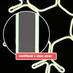 Nexos 86222 Vianočná svetelná snehová vločka, 360 LED, studeno biela