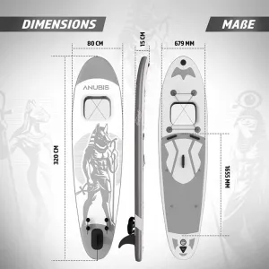 PHYSIONICS nafukovací paddleboard - boh Anubis, 320 cm