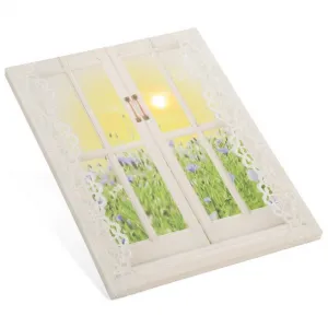 Nexos 86800 Nástenná maľba slnka za oknom, 1 LED, 30 x 40 cm
