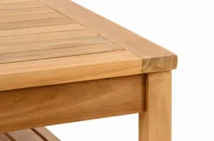 Divero 47284 Záhradný set lavíc a stola - ošetrené teakové drevo - 135 cm