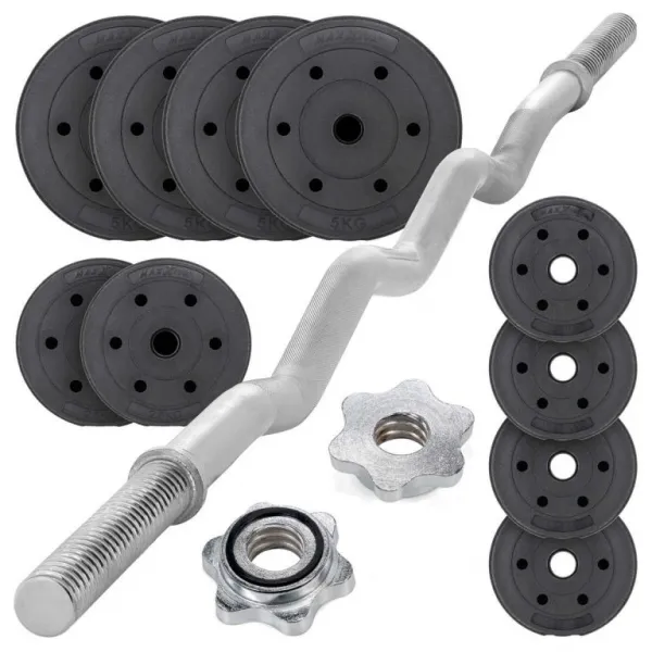 MAXXIVA 88235 činkový set 30 kg závažia + 7 kg činková tyč