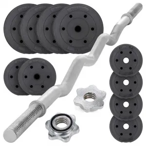 MAXXIVA 88235 činkový set 30 kg závažia + 7 kg činková tyč