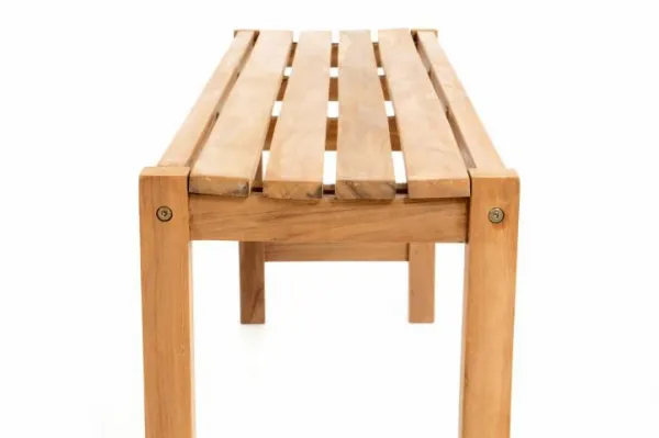 Divero 47284 Záhradný set lavíc a stola - ošetrené teakové drevo - 135 cm