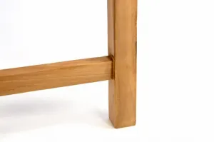 Divero 47284 Záhradný set lavíc a stola - ošetrené teakové drevo - 135 cm